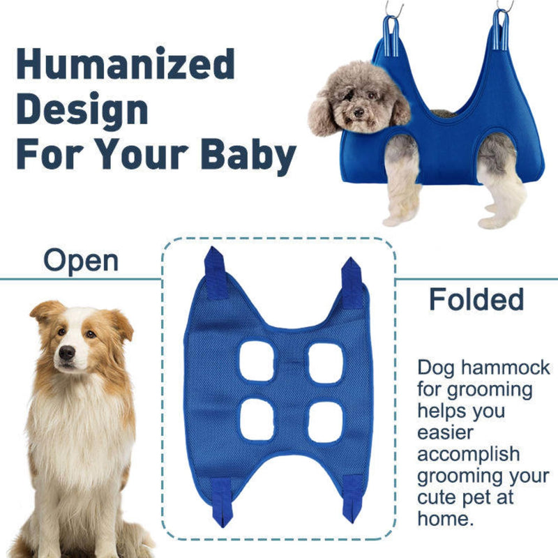 Dog Grooming Hammock Harness for Dogs & Cats with Pet Nail Clipper Trimmer - Pet Grooming Accessory - Dog Slings for Large Dogs - Cat Nail Clippers for Indoor Cats and Large Dogs L - PawsPlanet Australia