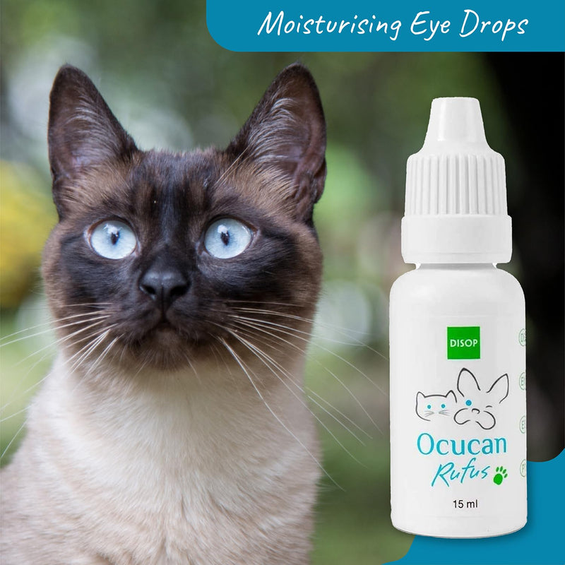 Moisturizing Eye Drops for Dogs and Cats with Hyaluronic Acid. Lubricating Relief Artificial Tears for Dry Irritated Eyes for Pets. Multidose, 15 ml (0.50 Fl Oz)