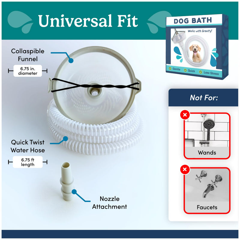 5-MinutePetBath Quick and Gentle Dog Shower Attachment for Shower Head, Portable Pet Wash Station, Dog Washing Kit, Pet Shower Attachment, Dog Shower Head, Shower Hose Attachment, Dog Washing - Green - PawsPlanet Australia