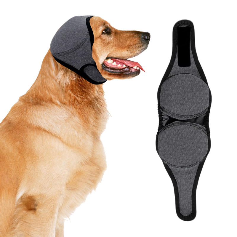 Dog Ear Defenders Completely Cover Dog Snood Waterproof Barrier Against Dirt and Grime Pet Ear Muffs Noise Protection Adjustable Hush Muff Cover for Pet Protectors for Bathing Swimming Fireworks