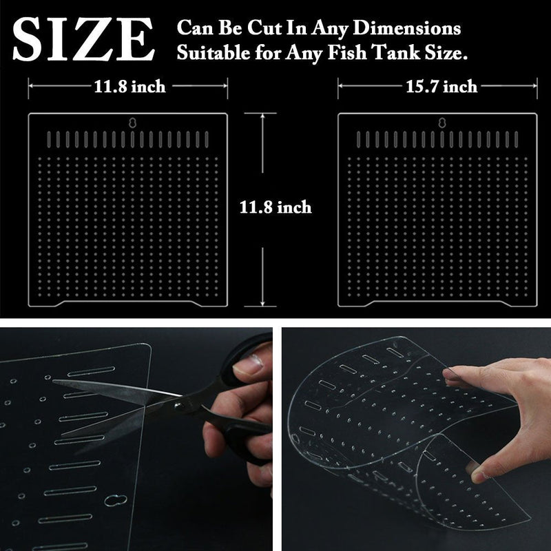 Aquarium Fish Tank Divider Isolation Board for Mixed Breeding Made by PET/PETP (11.811.8 inches) 11.8*11.8 inches