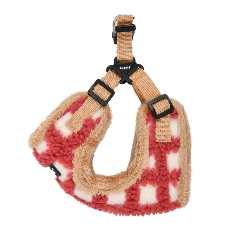 Puppia Stefan Comfort Dog Harness Step-in Warm Winter Tumbling Waffle Pattern Adjustable Neck and Chest for Small and Medium Dog, Coral, Large Coral_Stefan - PawsPlanet Australia