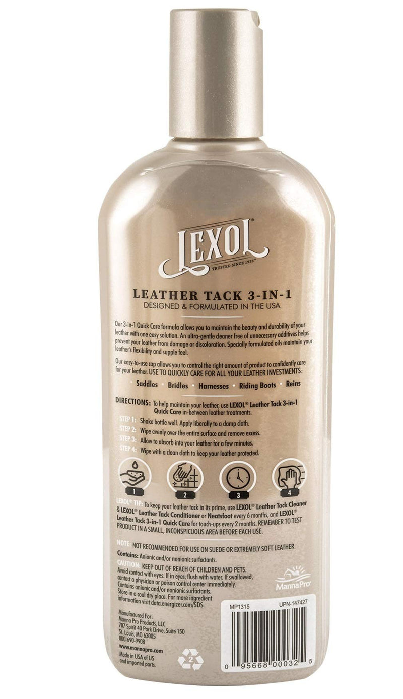 Lexol Leather Tack 3-in-1 Quick Care Formula, 16.9 Ounces - PawsPlanet Australia