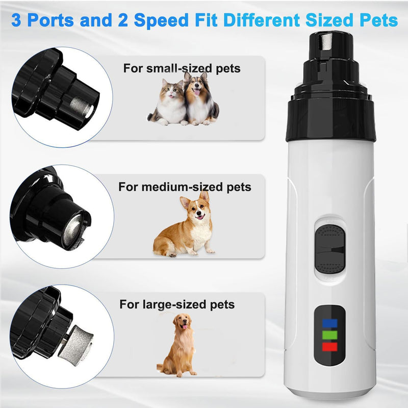 Silent Groom Pro Nail Grinder: Silent Groom Pro for Dogs and Cats, Pet Paws Grooming Smoothing Tool, USB Rechargeable Pet Nail Grinder with Replacement Grinding Heads - PawsPlanet Australia
