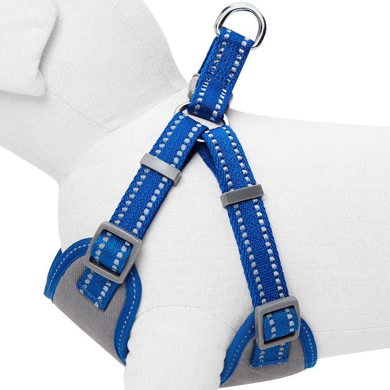Blueberry Pet Essentials Pastel Color Reflective Dog Harness Vest, Chest Girth 22" - 26", Navy, Medium, Adjustable Harnesses for Dogs (22" - 26") Chest Girth - PawsPlanet Australia