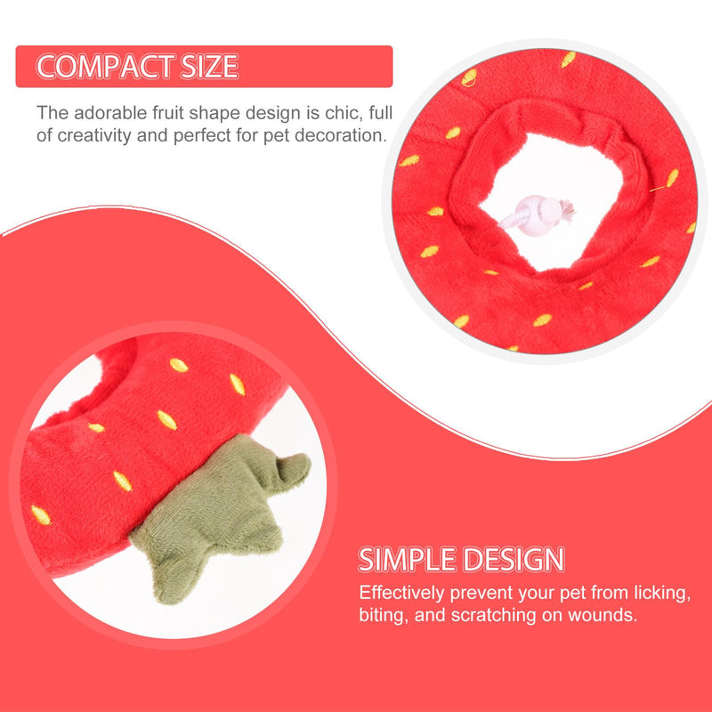 PRETYZOOM Soft Anti-Lick Cat Collar in Fruity Shape Made of Breathable Lint Adjustable for Recovery Time and Protection After Surgery Cute and Comfortable