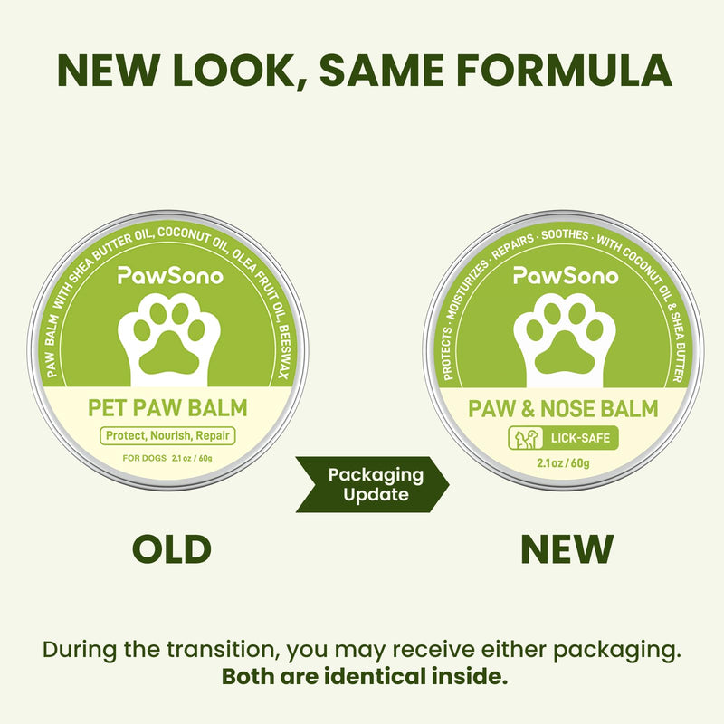 Lick-Safe Dog Paw & Nose Balm with Coconut Oil | All-Natural Moisturizer & Soother for Dry, Cracked Pads & Snout| Cat Wax & Cream, Nose Butter for frenchies| Horse Hoof Care (60 g /2.1 oz) 1 Pack - PawsPlanet Australia