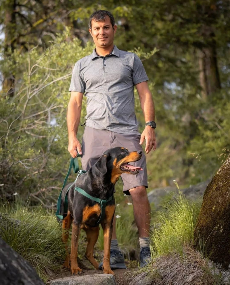 Blueberry Pet Essentials Dog Harness and Leash Set - Large Orange Vermilion Dog Collar and Leash Set for Eco-Conscious Owners, Adjustable, Durable, 4 ft Leash, Ideal for Active Pet Parents Orange Vermilion - Collar + Leash + Harness - PawsPlanet Australia