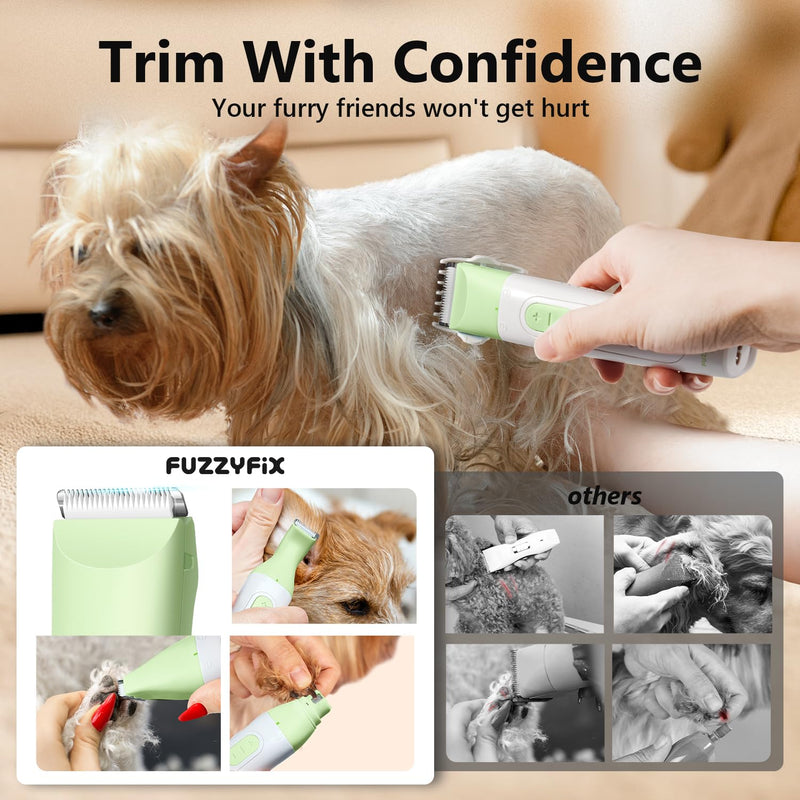 Dog Grooming Kit, 4 in 1 Pet Clippers for Grooming Supplies, Cordless Dog Paw Trimmer Nail Grinder, Professional Long Hair Shaver for Matted Hair Cat Small Dogs Thick Coats - PawsPlanet Australia