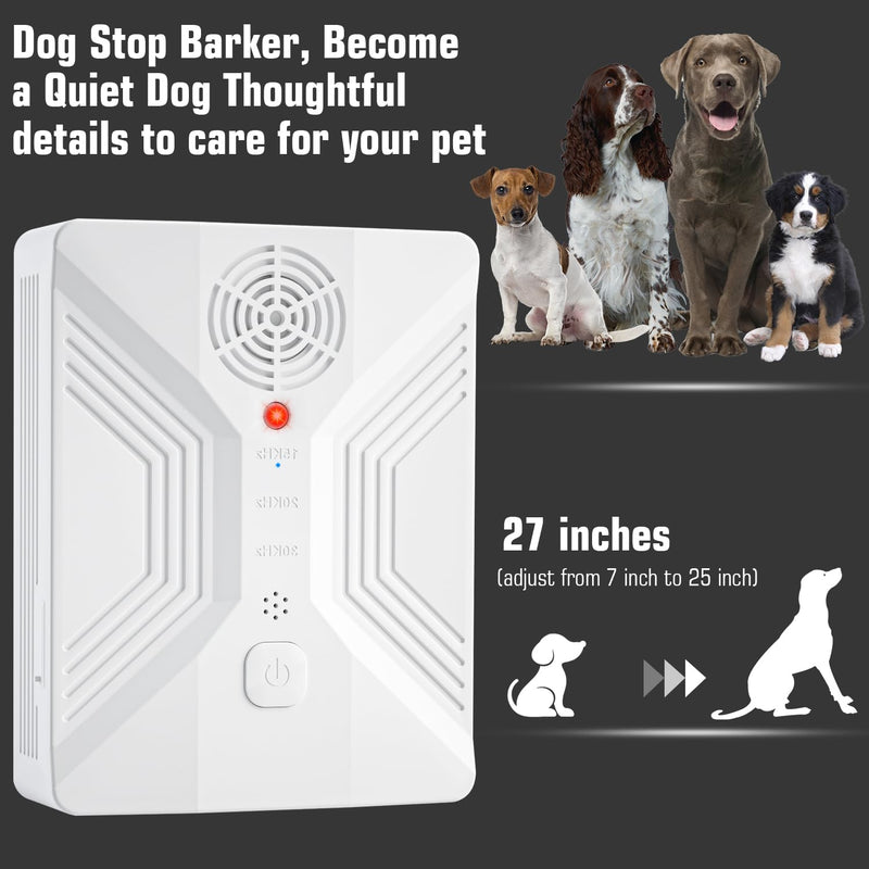 Anti Barking Devices, Anti Barking Device for Dogs Long Range 50ft, Barking Control Devices for Dog Training in Outdoor, 3 Modes Ultrasonic Bark Box, Dog Bark Deterrent Devices, Dog Barking Silencer | Gentle correction of pet bad behaviors， Auto-activa...