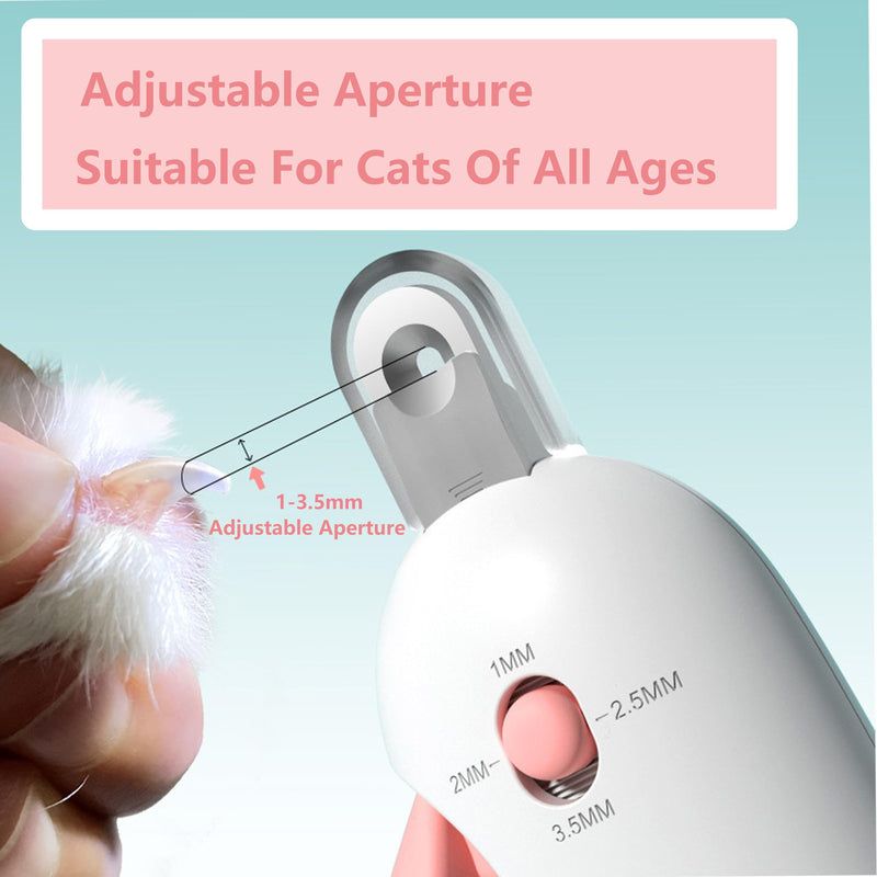 Pets Nail Clippers and Trimmers for Indoor Cats & Small Animals, Safety Lock and Nail File, Nail Trimmer & Claw Scissors for Home Grooming - Professional Grooming Tool for Pets (Pink) Pink - PawsPlanet Australia