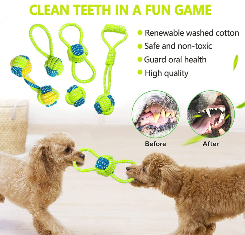 Puppy Teething Chew Toys Dog Rope Toy for Small Dog Interactive Puzzle Puppy Toys Dog Balls Puppy Teething Ring Dog Toys Storage Basket B