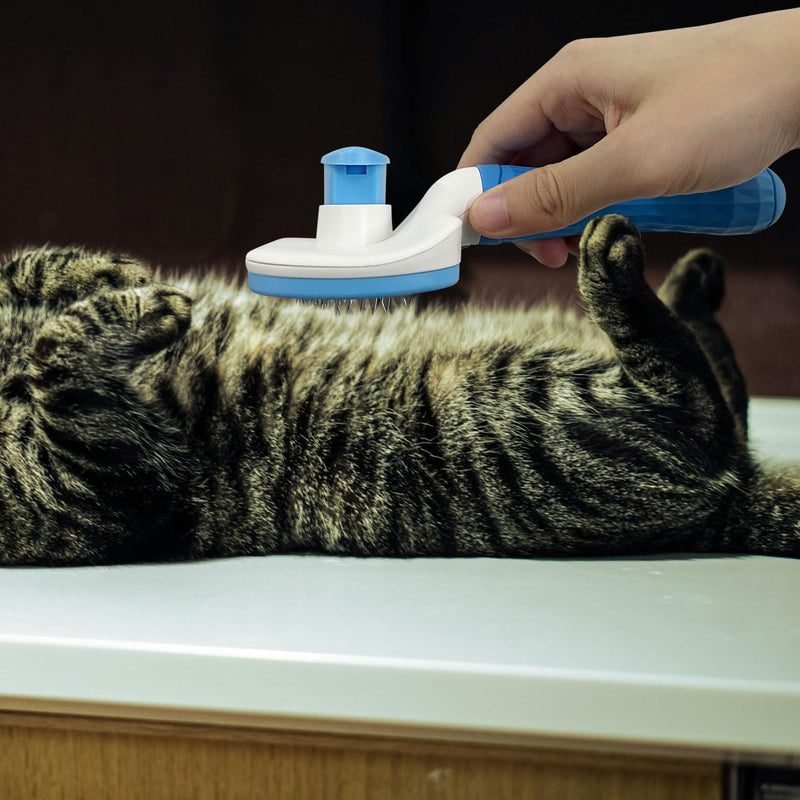 Pet Cleaning Deshedding Brush,Pet Hair Removal Brush for Shedding Massaging Grooming for Small Dogs,Cats,Rabbits(blue) - PawsPlanet Australia