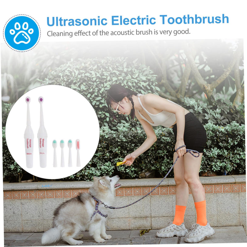 Mipcase Electric Toothbrush Dog Portable Ultrasonic Dental Care for Pets Gentle and Effective 1 pc (pack of 1) As Shown