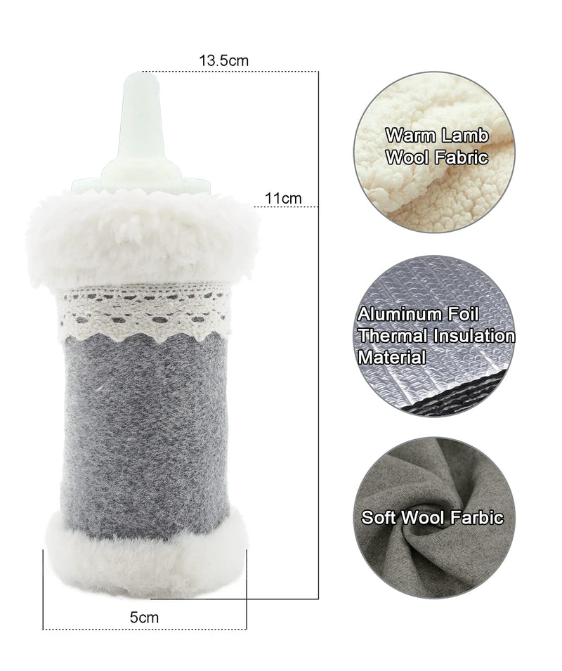 Pet Nursing Bottle Set 2 oz Pet Feeding Bottle Insulator Sleeve Replacement Nipples with Holes Brush Funnel for Newborn Baby Kittens Puppies and Small Animals - PawsPlanet Australia