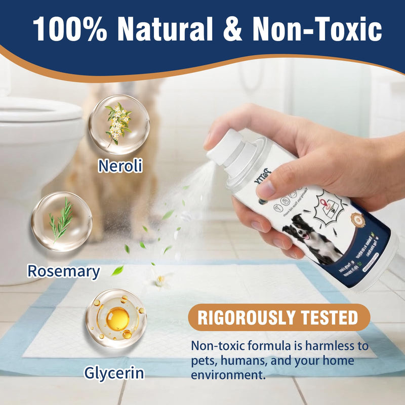 Potty Training Spray for Dogs, Go Here Dog Potty Training Spray & Dog Pee Spray, Puppy Potty Training Aid for Housebreaking, Natural Indoor & Outdoor Use, 5.07 Fl OZ-Blue Blue