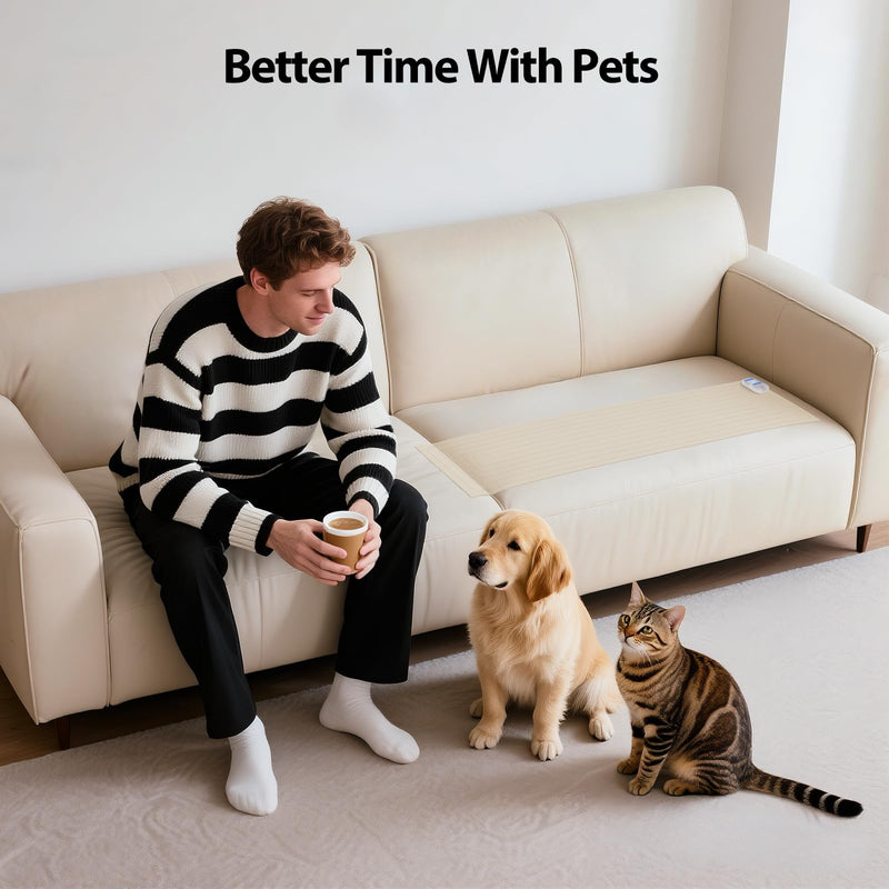 Pet Shock Mat 60x12 Inch, Static Correction Pad for Dogs & Cats Indoor, 3 Training Modes with Tester | Keep Pets Off Furniture, Couch, Sofa | Auto Power Off, Battery Operated Safe Protection