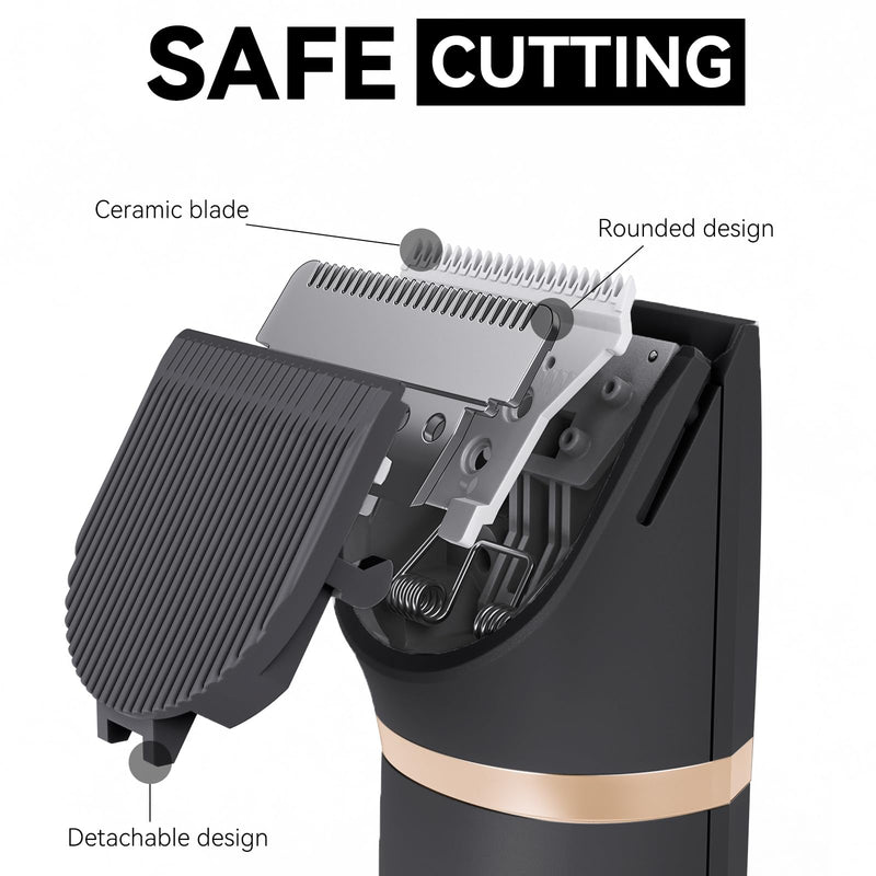 Cat Grooming Clippers Kit with Paw Trimmer, 3 in 1 Electric Pet Hair Trimmer Supplies for Thick Matted Hair, Heavy Coat Butt Shaver Cat Razor Fur Trimmer for Dogs at Home (Black) Black