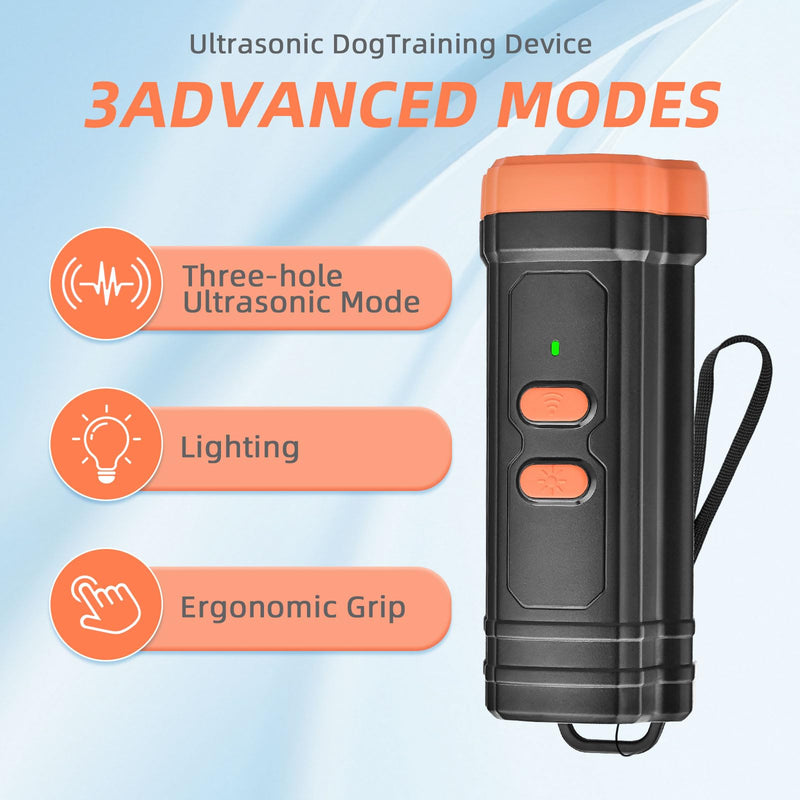 Ultrasonic Bark Control - Dual Training Modes, LED Light, Portable for Indoor/Outdoor Use. Effectively Deters Your & Neighbor's Dogs. - PawsPlanet Australia