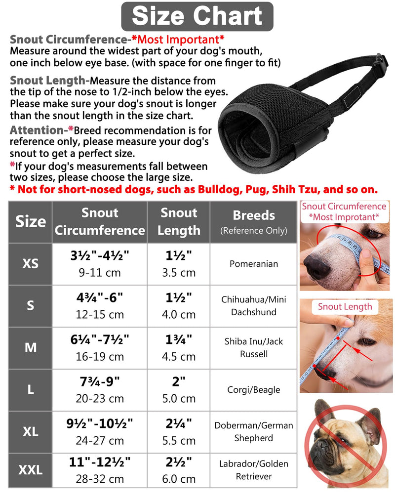 Soft Muzzle S and Muzzle S Set for Small Dogs to Prevent Biting and Chewing - PawsPlanet Australia