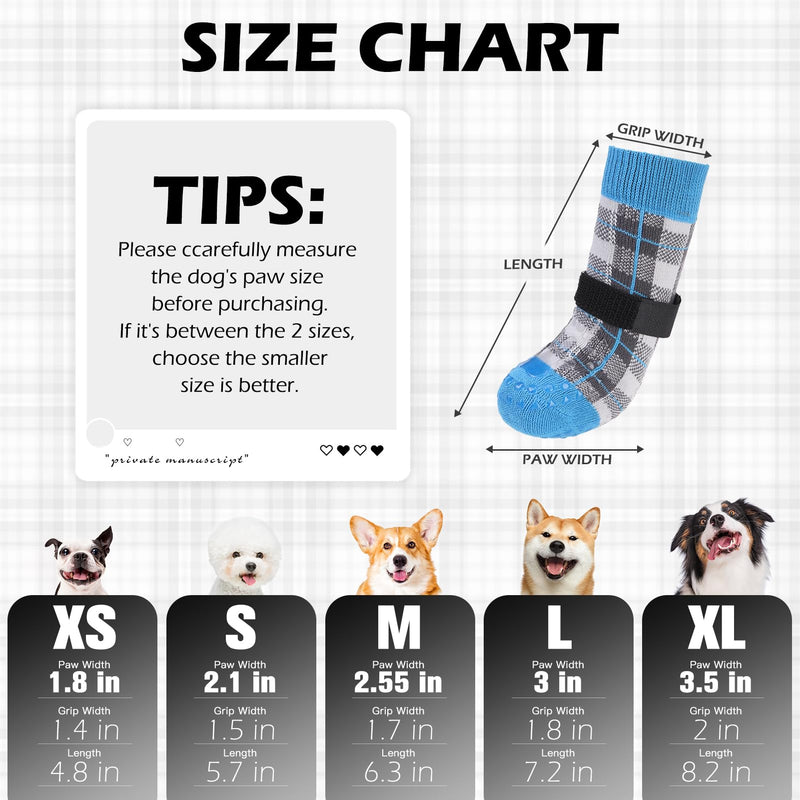 EXPAWLORER EXPAWLORER Dog Socks to Prevent Licking Paws, Blue L Large - PawsPlanet Australia