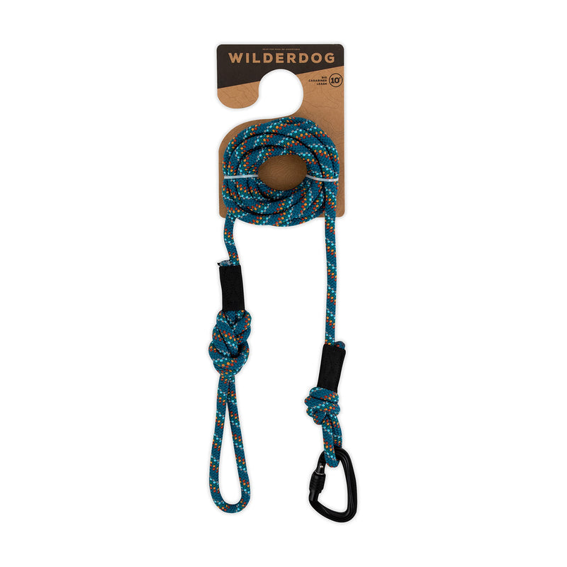 Wilderdog Carabiner Climbing Rope Dog Leash for Medium & Large Dogs - 10ft - Pacific Blue - PawsPlanet Australia