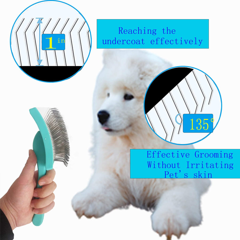 Dog Brush For Long Haired Dogs Poodles Golden Doodles,Slicker Brush Large Dog Pet Grooming Wire Brush and Deshedding - PawsPlanet Australia