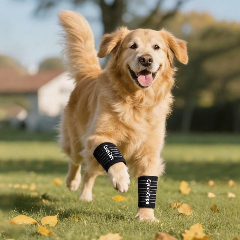 Dog Leg Brace, Black Compression Support Wraps for Front or Rear Legs with Streching Adjustable Strap,Dog Wrist Brace- Leg Sleeve to Stop Licking - Aid in Wound Care and Recovery (Balck, Large)