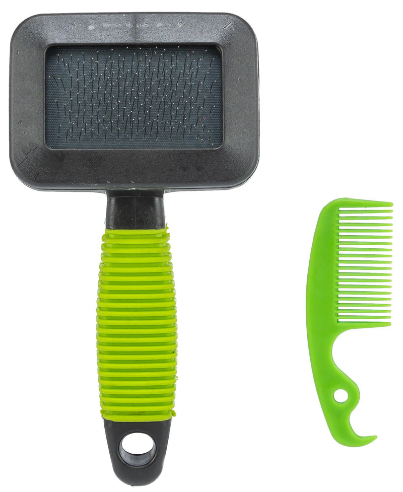 TRIXIE Pet Grooming Soft Brush & Comb Set for Puppies, Kittens, and Small Animals