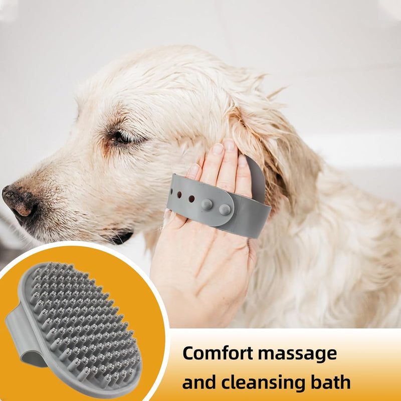 Dog Brush for Grooming,9 PCS in One Pet Slicker Hair Brush Kit with Pet Nail Clipper and File - Dog Cat Grooming Deshedding Undercoat Rake Brush Comb for All Small Large Dogs Cats Grey 9-Grey
