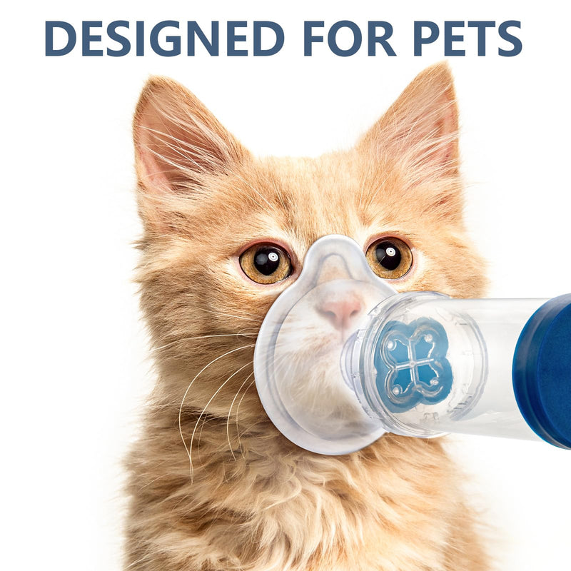 Cat Inhaler Spacer Mask - for Giving Medicine to Your Pet-Helps Cat with Breathing & Delivering Medication Fits with 2 Mask Sizes - PawsPlanet Australia