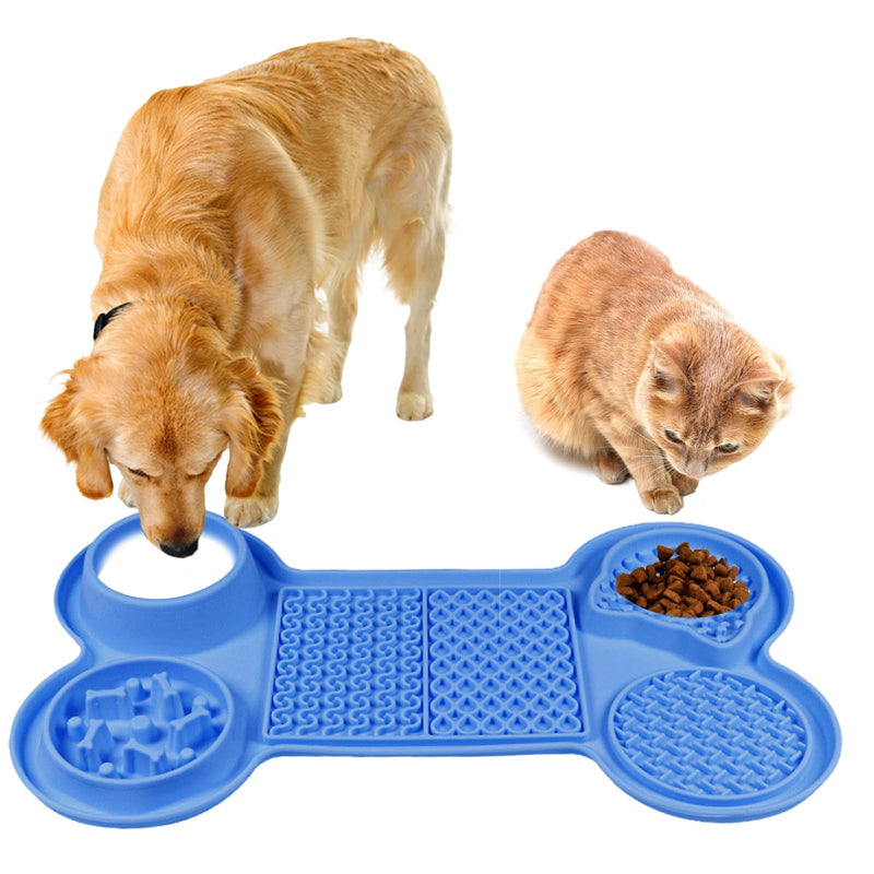 Licking Mat for Dogs & Cats with Suction Cups, Large Slow Feeder Dog & Cat Bowls Non-Slip, Pet Snacks, Wet Food,Yogurt, Peanut Butter Lick Pads for Small Medium Large Breeds, Large Capacity 5 Cups - PawsPlanet Australia