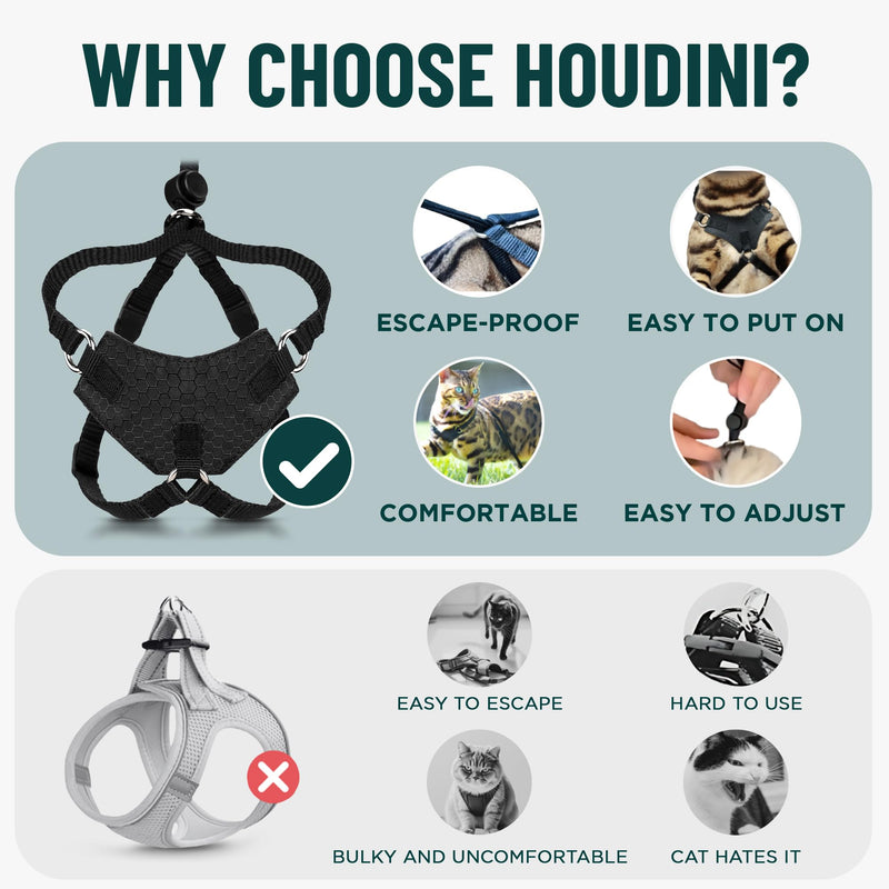 Houdini™ Escape Proof Cat Harness and Leash Set by OutdoorBengal – Red, Medium Cat Harness for Walking M/L - PawsPlanet Australia
