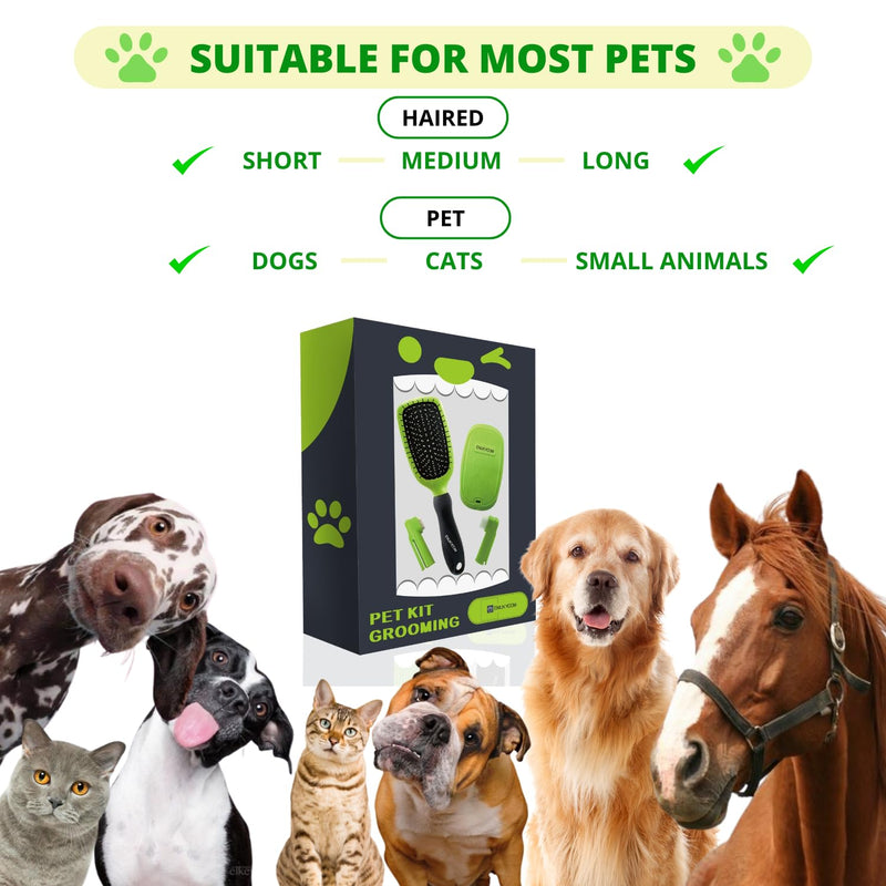 Rubber Cat & Dog Bath Brush for Grooming | Double-Sided Pet Dog Cat Brush for Detangling, Deshedding & Small Mat Removal | Massage & Skin Care Brush for Dogs & Cats | Pet Detangler Brush - PawsPlanet Australia