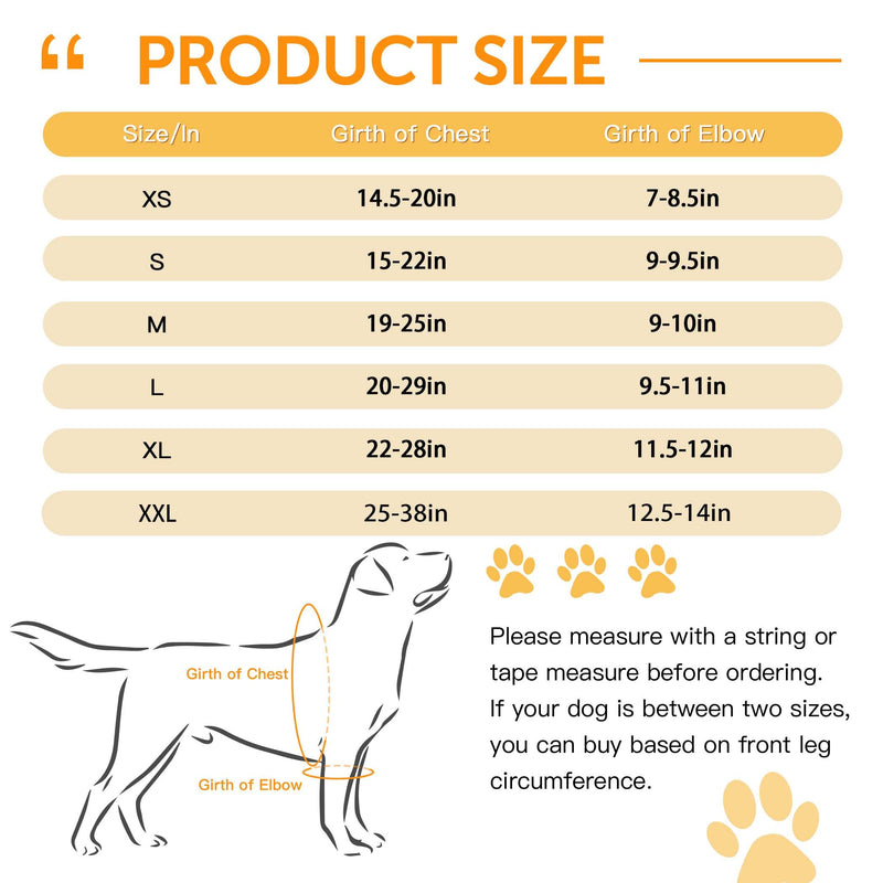 Dog Elbow Protector for Pet Elbow Dysplasia, Shoulder Dislocation - Offers Elbow Support, Dog Recovery Suit Taper Collar Alternative, Helps Wound Healing, Prevents Licking and Biting, XXL Both Legs - PawsPlanet Australia