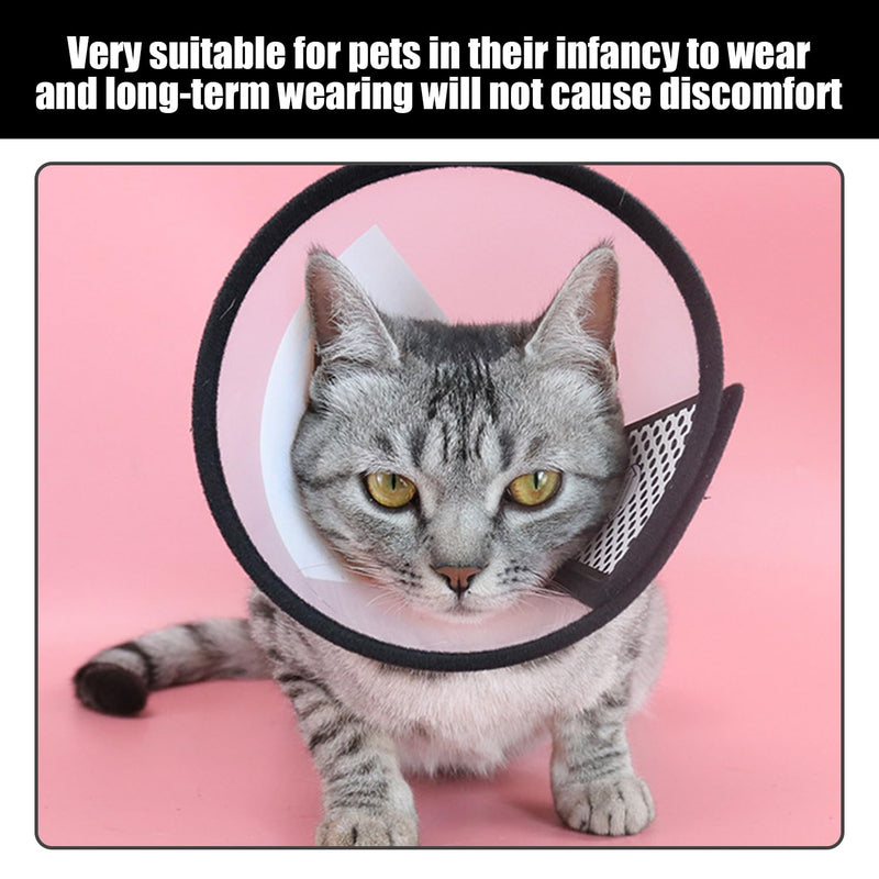 Pack of 2 Polka Dot Protective Ring and 1 x Black Collar, Practical Anti-Bite and Anti-Leak Cover for Pets, Suitable for Post-Operative Care Scenarios for Pets