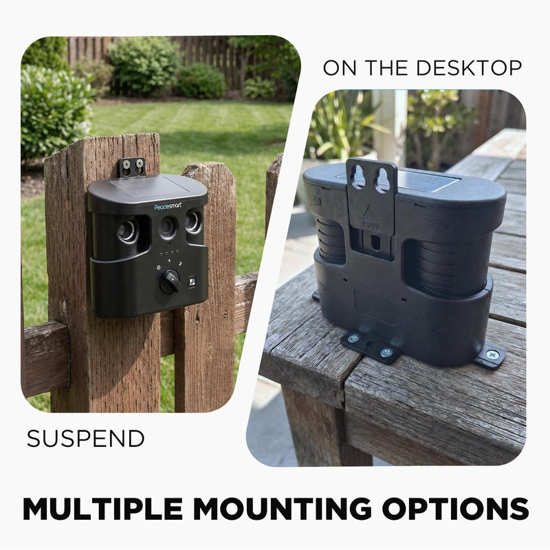 Solar Anti Barking Device for Dogs, Ultrasonic Dog Bark Deterrent with APP, IPX4 Waterproof, Dual Speakers, Adjustable Outdoor Bark Deterrent Device