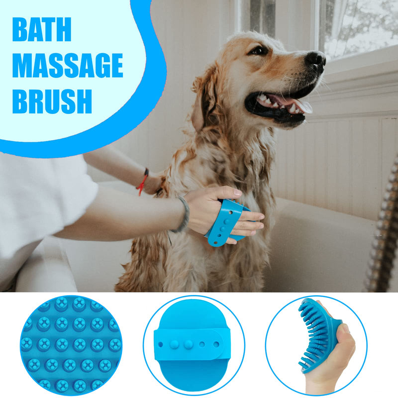 Dog Brush Grooming Kit 5PCS - Dog Brush for Shedding,Puppy Brush and Flea Comb for Dogs, Slicker Brush Comb and Dog Hair Brush Set Blue, Grooming at Home or Travel B-Blue 5 Kits - PawsPlanet Australia