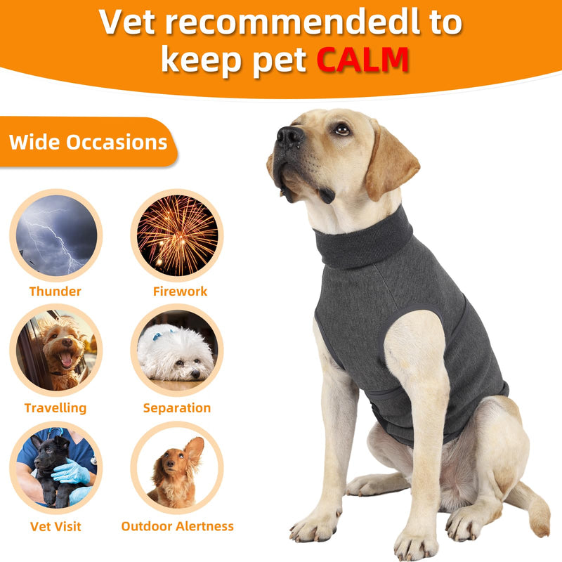 Dog Anxiety Vest, Skin-Friendly Thunder Jacket for Dogs, Dog Calming Shirt for Thunder, Fireworks, Vet Visits and Separation - Keep Pet Calm Without Medicine & Training, Anti Anxiety for Dogs Large - PawsPlanet Australia