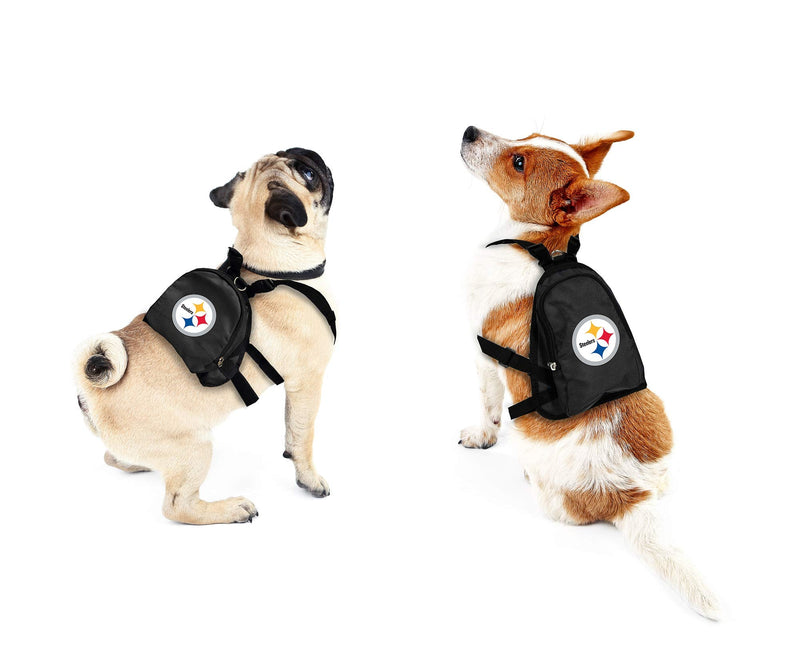 Littlearth NFL Pet Mini Backpack - Pet Apparel - Pet Accessories - for Dogs and Cats, Team Color Pittsburgh Steelers Small - PawsPlanet Australia