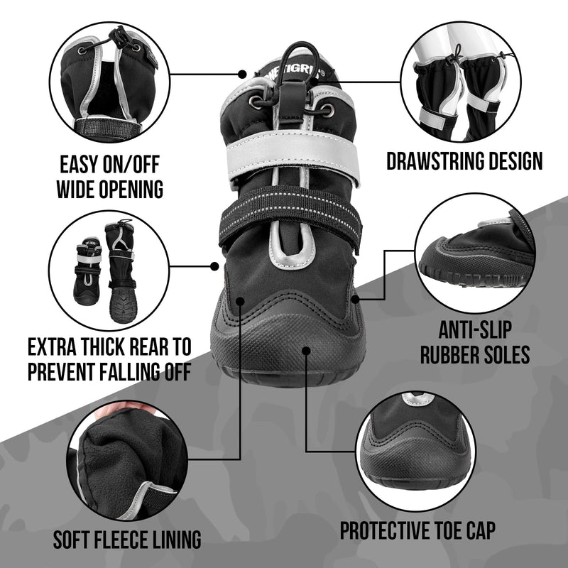 OneTigris Waterproof Grip Dog Shoes,Anti-Slip Dog Socks Boots,Pathfinder Dogs Booties Paw Protectors for Hardwood Floor,Indoor and Outdoor for Small Medium Large Dogs #9(Length:4.33"; Width:3.15") - PawsPlanet Australia