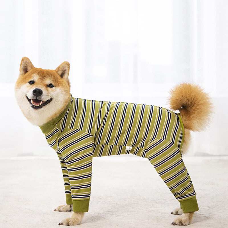 Warm Long Sleeve Pet Outfit Pet Surgical Bodysuit Soft Polyester Coat for Small to Media Breeds Safe Fabric