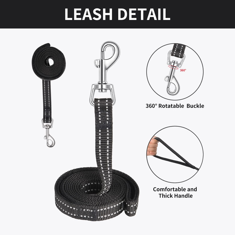 AMTOR Small Dog Harness with Leash Set, No Escape Easy Walk Puppy Harnesses for Training Walking, Step-in Reflective Soft Dogs Vest for XS S Medium Extra-Small Large Sized Dog(S,Black/White checkered) - PawsPlanet Australia