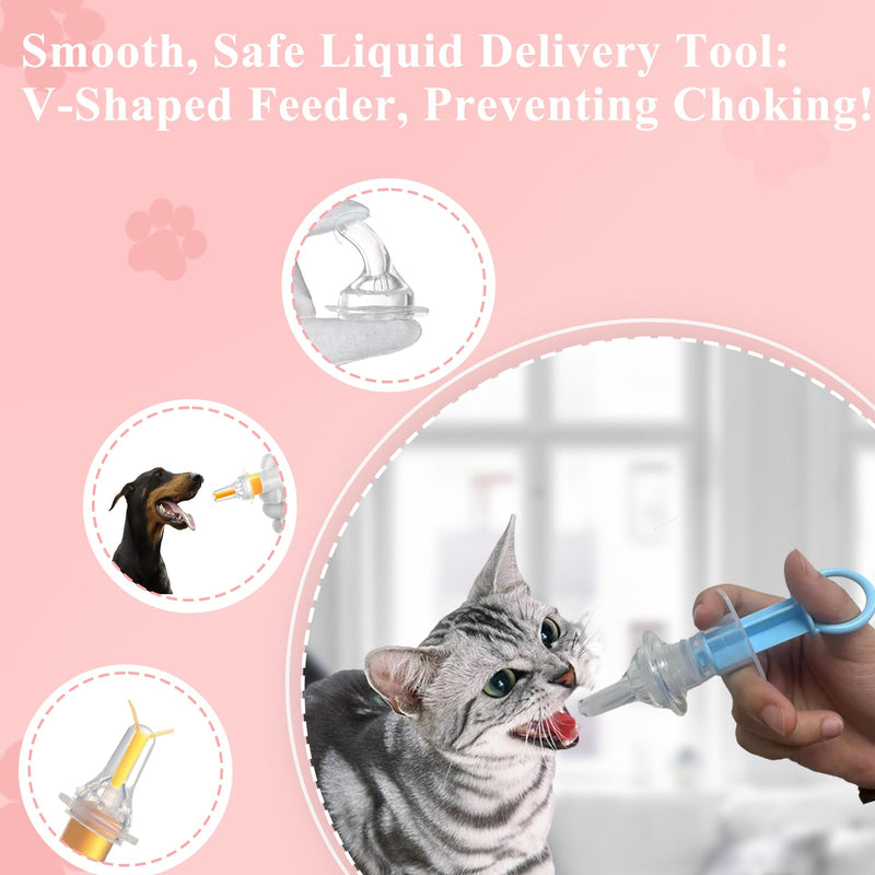 4-in-1 Set Cat Pill Shooter Dog Pill Shooter, Liquid Medicine Dispenser and Pet Pill Crusher and Cutter, Feed Pills, Water and Milk, Reusable for Puppies and Kittens(Piller+ Cutter+ Grinder) - PawsPlanet Australia