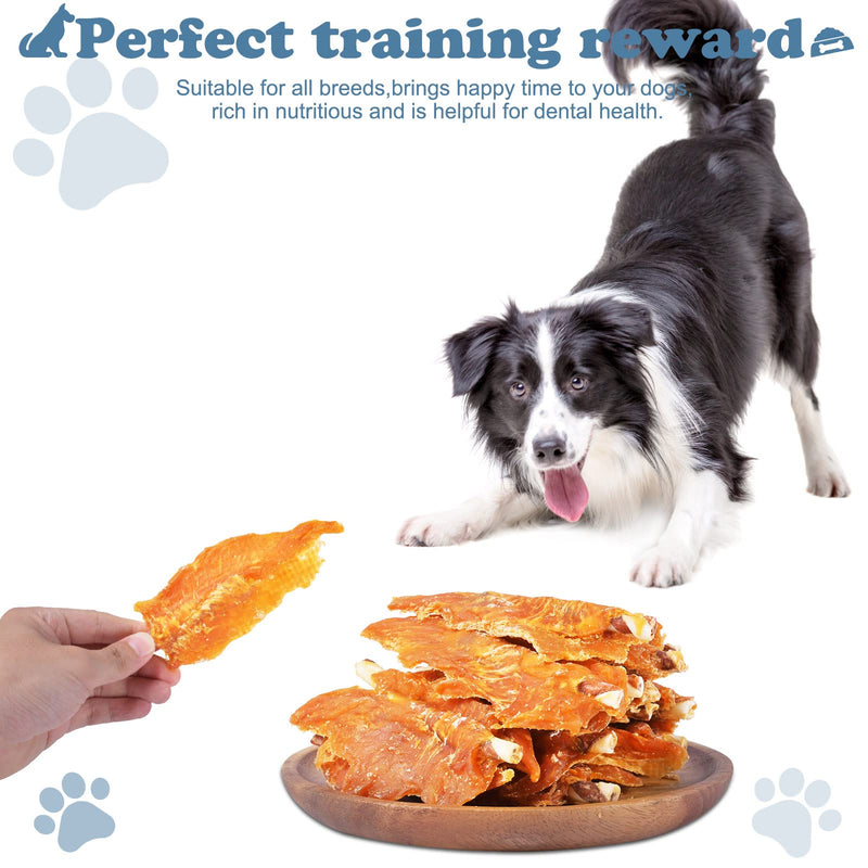 Chicken Jerky with Twist Rawhide Sticks for Dogs, 32 oz - High Protein Real Chicken Breast Dog Chews - Long Lasting Dental Care Treats for Puppies, Small and Medium Breeds, 4-4.5 Inch Chicken Jerky with Twist Rawhide Sticks 2 Pound (Pack of 1)