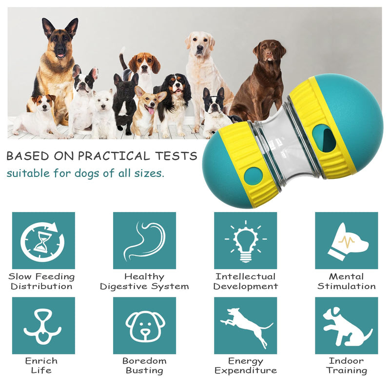 Treat Dispensing Toys, Pet Puzzle Toy Treat Ball Dog Treat Dispenser Toy Ball Interactive Cat Adjustable Food Dispensing for Mental Enrichment & IQ Training in Green - PawsPlanet Australia