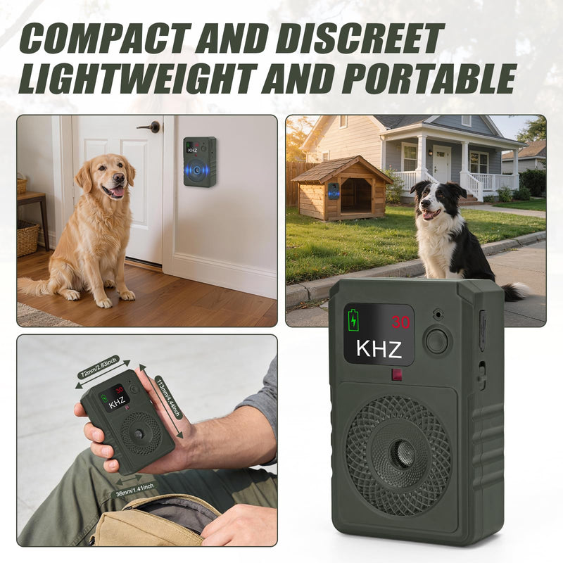 Dog Bark Deterrent Devices 2026 New Updated Anti Barking Device for Dogs Automatic Ultrasonic Bark Box with LED Screen, 50ft Range Wall-Mountable, Rechargeable Dog Silencer for Indoor Outdoor