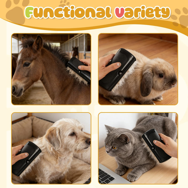 SoundZero Pet Hair Remover Dog Black, Pet Tails Deshedding Brush, Dog Brush, Pet Hair Removal Brushes, Pet Hair Removal Brush, Grooming Tool, Dog Brush Short Hair (Black)