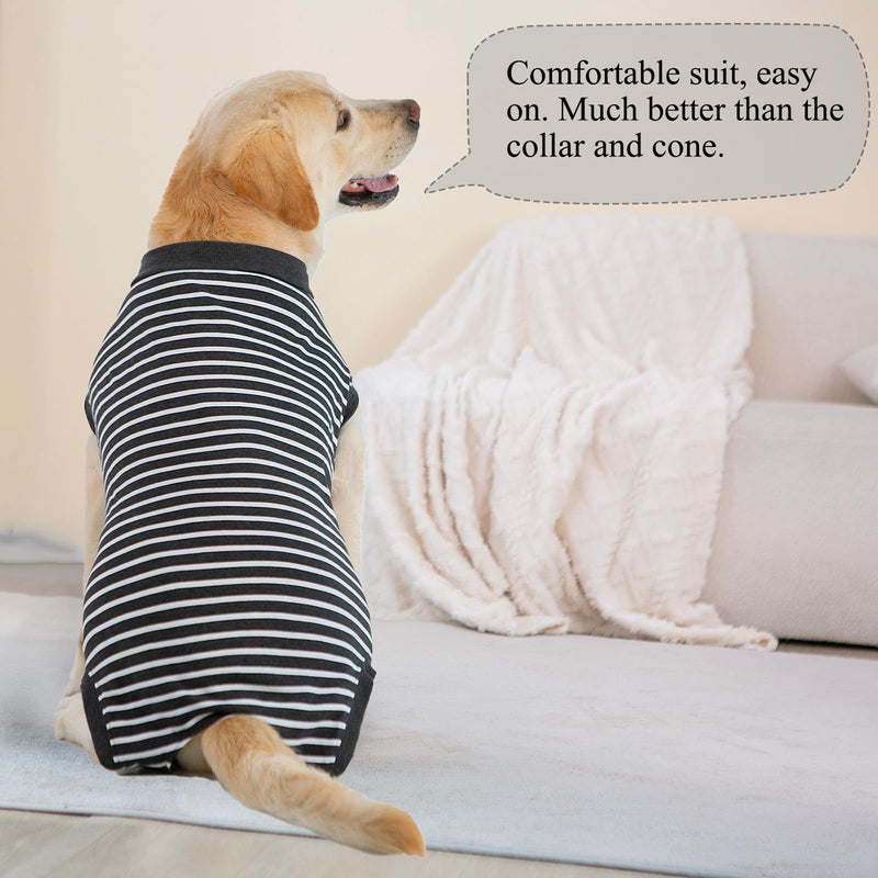 Recovery Suit Dog Surgical Suit for Female Dogs Spay Suit Post Op Dog Body Suit After Surgery Double Layered Belly for Dog Operation Recovery Dog Medical Vest Post Surgery Dog Onesie Pet Shirt 2XL Grey
