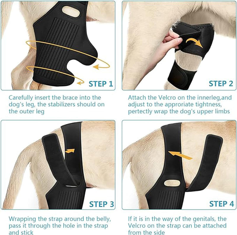 2024 Upgraded Dog Hip Brace Large Breed Dog Knee Brace- Dog Acl Brace Hind Leg & Joint Relief - Dog Leg Braces - Back Leg for Support (M) Medium - PawsPlanet Australia